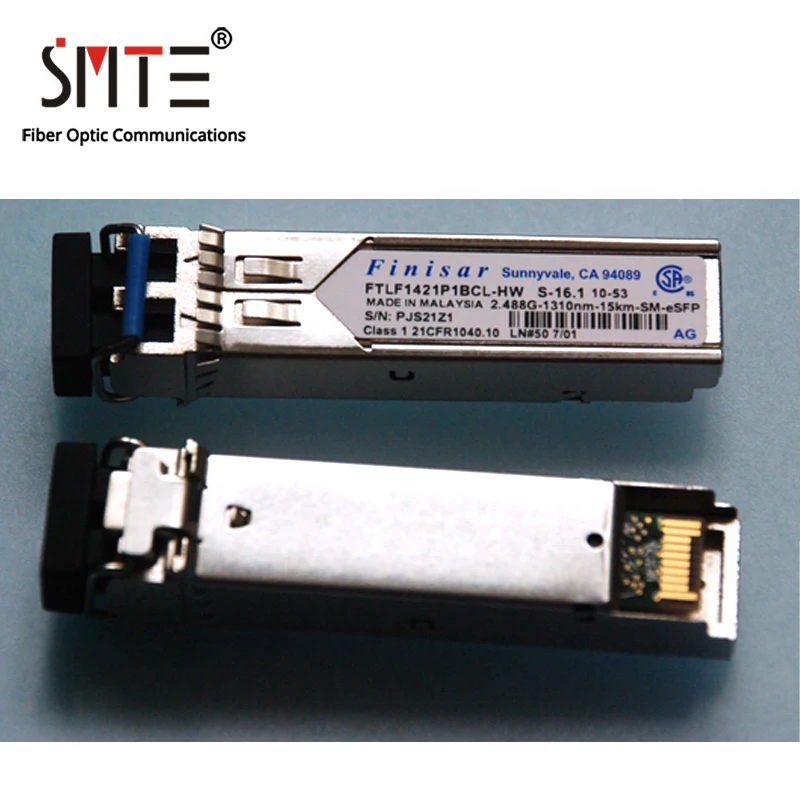 Finisar FTLF1421P1BCL-HW 2.488G 15KM 1310nm 34060485 단일 모드 LC SFP 광섬유 모듈 트랜시버