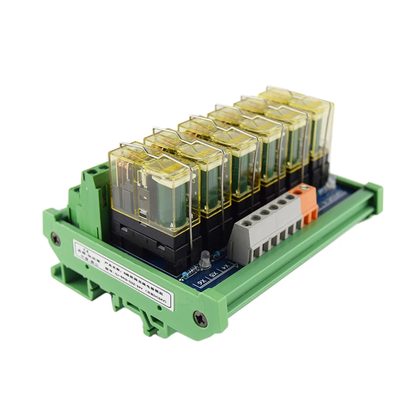 Huaqingjun 2-24 Channels 2NO 2NC 24VDC Relay Module for Industrial Automation