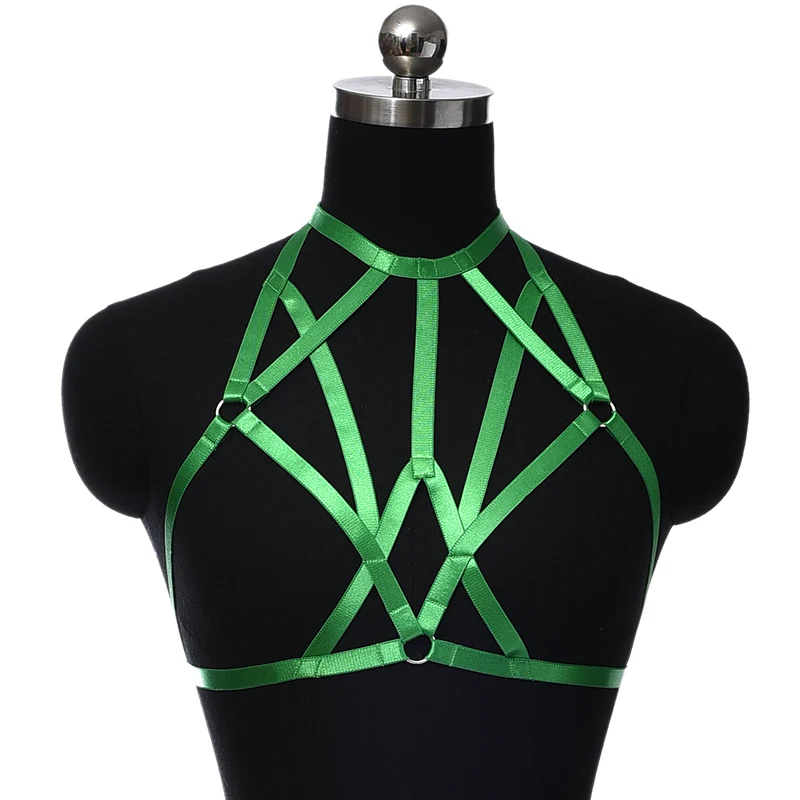 متعدد الألوان المرأة مثير تسخير الملابس الداخلية قابل للتعديل الجوف بوستير الهذيان ارتداء الجسم تسخير الصدرية صنم عبودية الجسم قفص #3