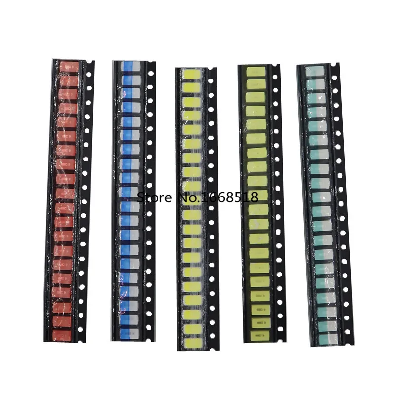 LED Light Diode  5 x 20pcs/Color=100pcs New 5730 5050 1210 1206 0805 0603 Red/Green/Blue/White/Yellow SMD LED kit