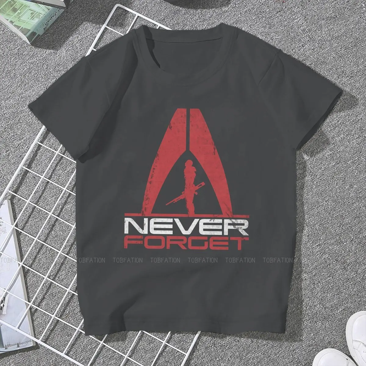 Never Forget Female Shirts Mass Effect Game Large Vintage Women Clothing Harajuku Casual Feminine Blusas