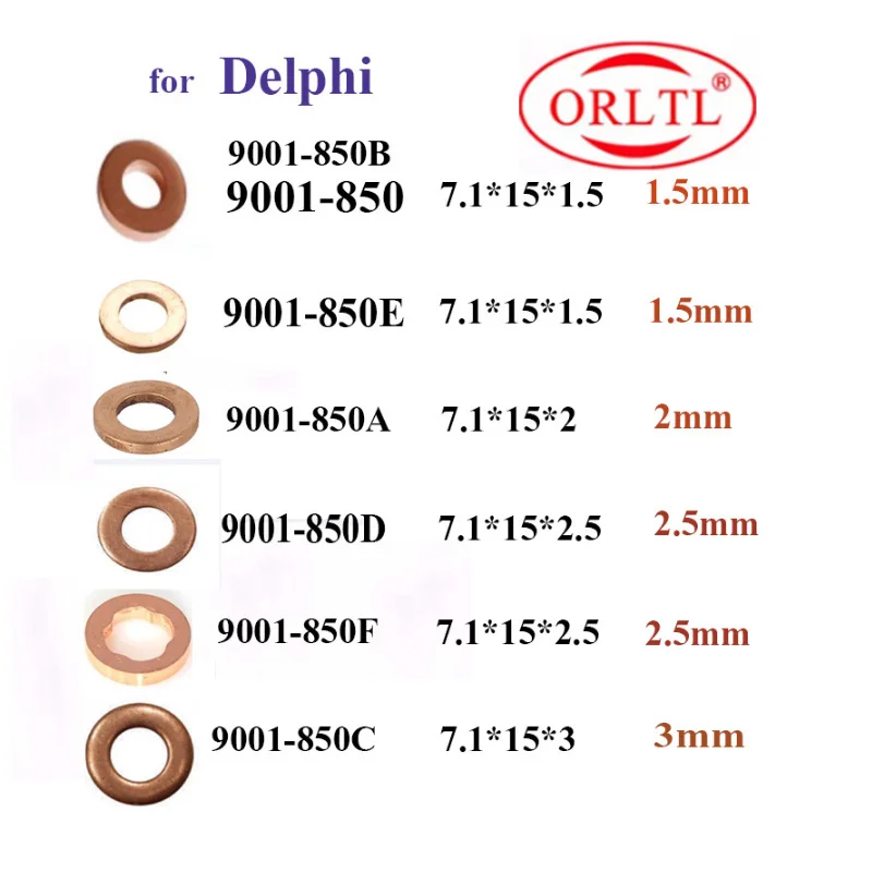 

Медная шайба ORLTL для автомобильного инжектора 9001-850 9001-850B 9001-850E 9001-850A 9001-850D 9001-850F 9001-850C для Delphi