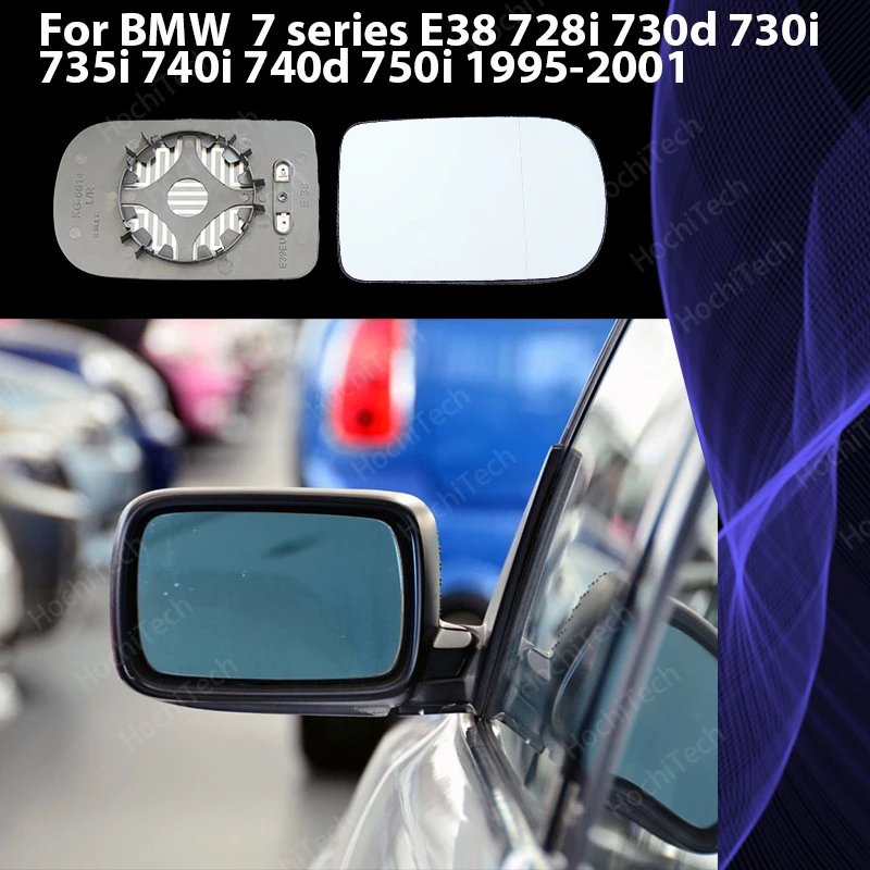 Replacement Wing Rearview Left & Right Mirror Glass For BMW  7 series E38 728i 730d 730i 735i 740i 740d 750i 1995-2001 Heated