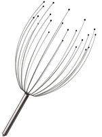 Fingers Scalp Massager, Head Massager Scratcher Tingler, Hair Scalp Scratcher for Deep Relaxation and Stress Relief (Silver)