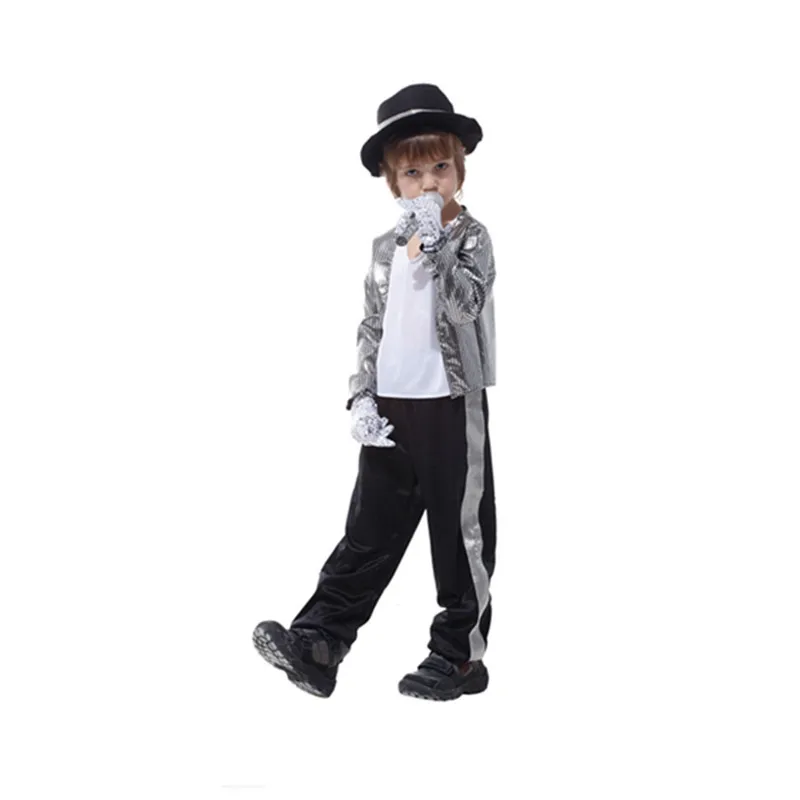 Dia das crianças meninos crianças carnaval michael jackson cosplay traje dançarino festa de aniversário roupas halloween