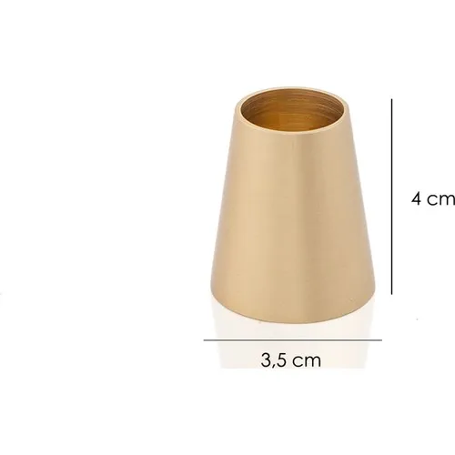 Lukrea Brass Taper Candle Holder Seoul Small Size