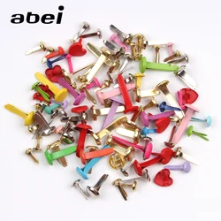 100pcs Random Mix Rivet Metal Rivets DIY Scrapbook Cards Embellishment Handmade Shoes Bags Fastener Brads Buttons Wholesale