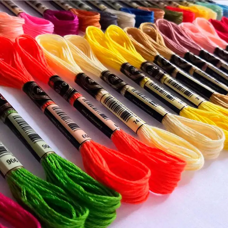 NEW 35 colors  Cross stitch thread   Embroidery Thread Floss Sewing Skeins Craft DIY  Bracelet braided