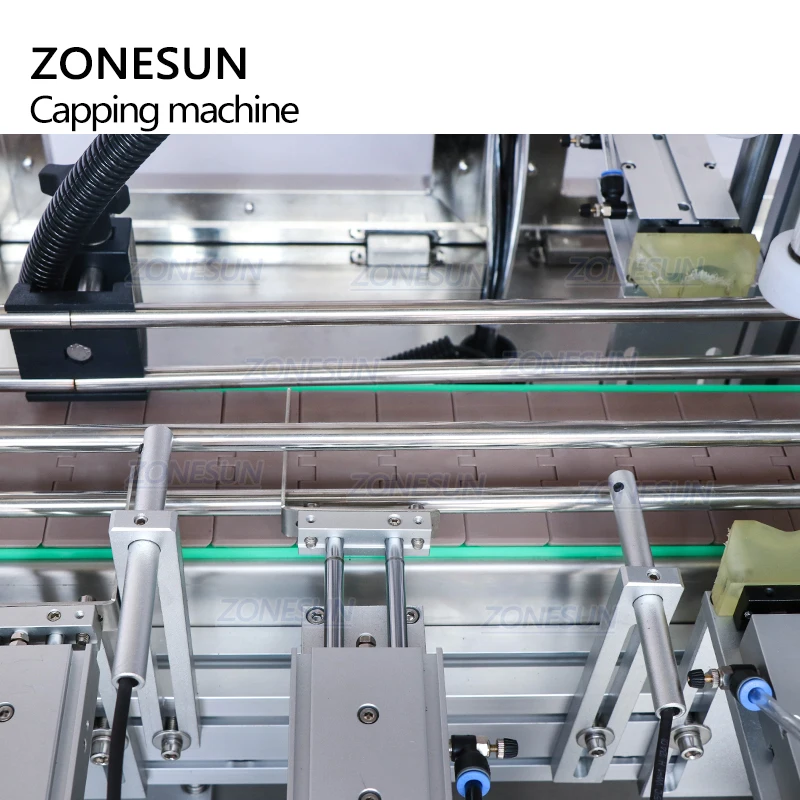 ZONESUN ZS-XG440DC Automatic Screw Capping Machine Dropper Sprayer Bottle Cap For Production Line With Dust Cover