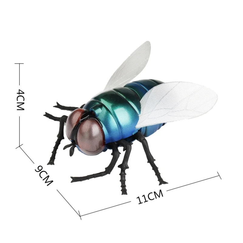 Electric Fake Flies Toy Simulation Insect Crawling Remote Control Flies Party Favors Birthday Gifts for Kids Boys Girls