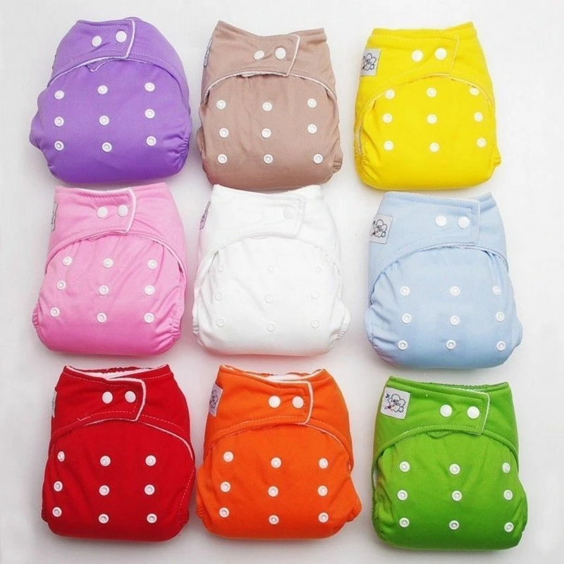 1PC Adjustable Reusable Baby Boys Girls Cloth Diapers Soft Covers Infant Washable Nappies