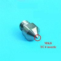 1pcs CR-10 CR-10s S4 S5 Ender-3 Ender -5 series Titanium Alloy 3D Printer Nozzle 0.4mm 1.75 Filament MK8 TC4 Nozzle