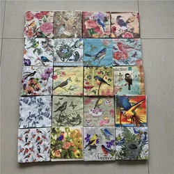 Decoupage wedding servilletas vintage table napkins paper elegant tissue flower bird butterfly birthday party beautiful decor 20