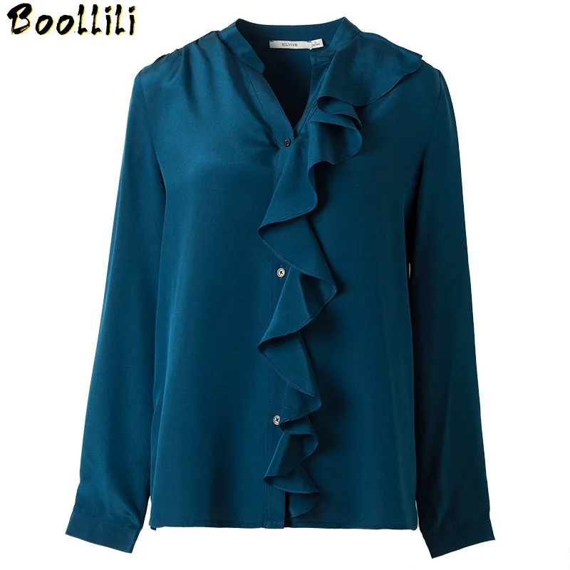 

Boollili Blouse Women Real Silk Shirt Womens Tops and Blouses Plus Size Ladies Tops Women Clothes Blusas Mujer De Moda 2020