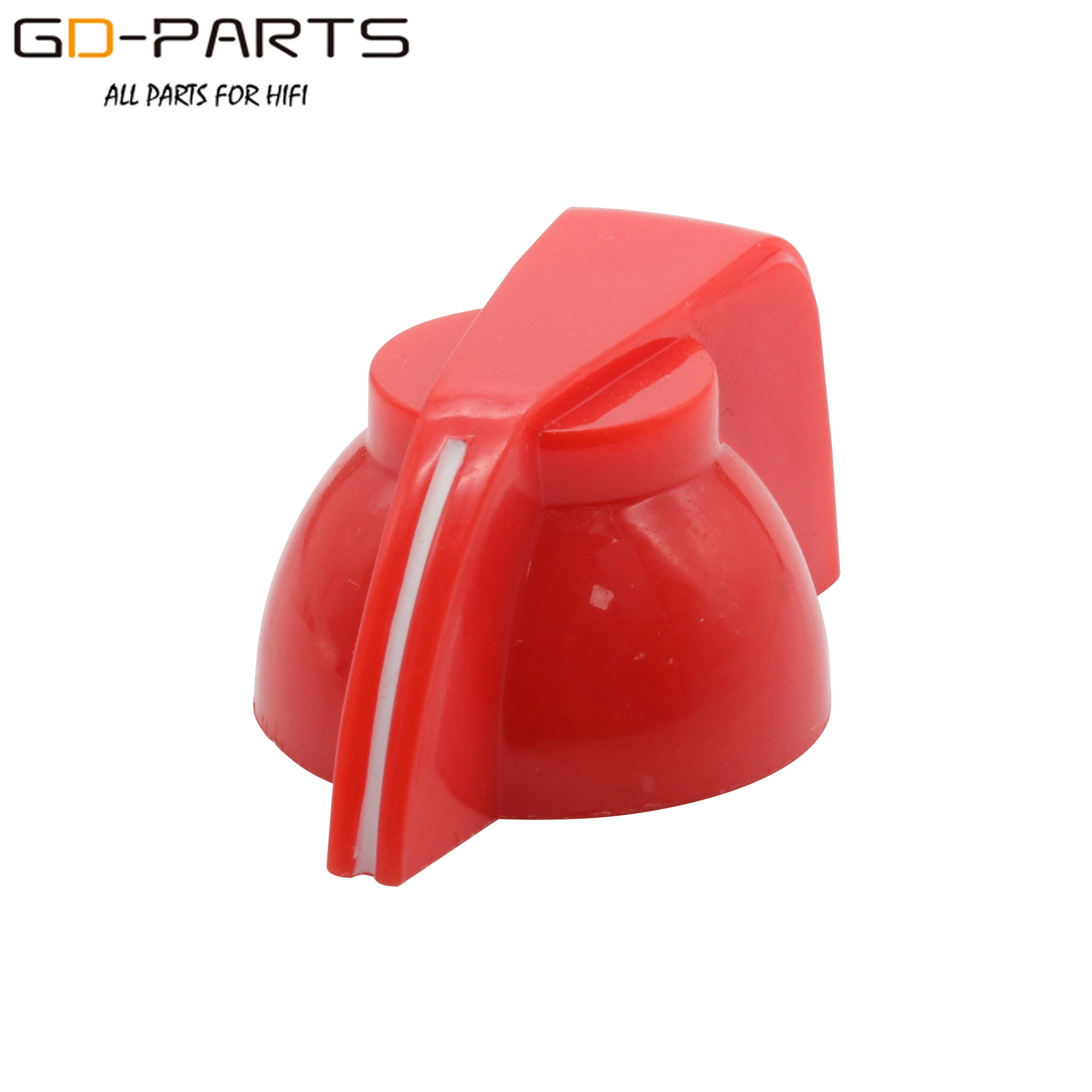 Plastic Kip Hoofd Knop Knop Voor Hifi Audio Gitaar Bas Amp Effect Pedaal Overdrive Kabinet 1/4 "6.4Mm Messing insert Gat