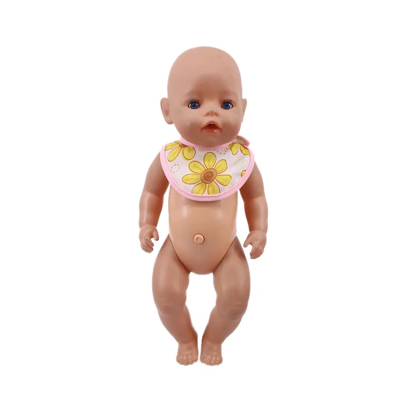 Doll Accessories,Baby Doll Supplies, Saliva Towel,  For 18-inch American Dolls And 43 cm Bald Dolls, New Year Gifts For Children