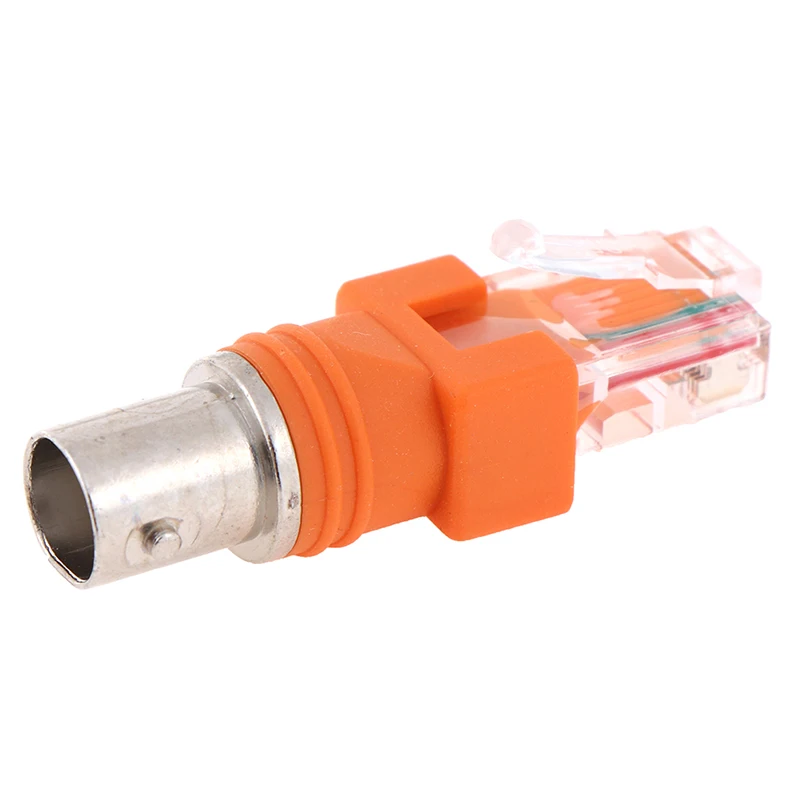 1 قطعة BNC أنثى إلى RJ45 ذكر محوري اقناع برميل مقرنة محول RJ45 إلى RF موصل