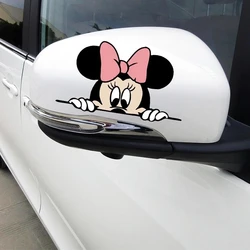 2 sztuk Mickey Mouse naklejki samochodowe Disney dekoracji wnętrz zastosuj do ściany kij walizka Sticke Cartoon Anime rysunek naklejki na samochód pcv