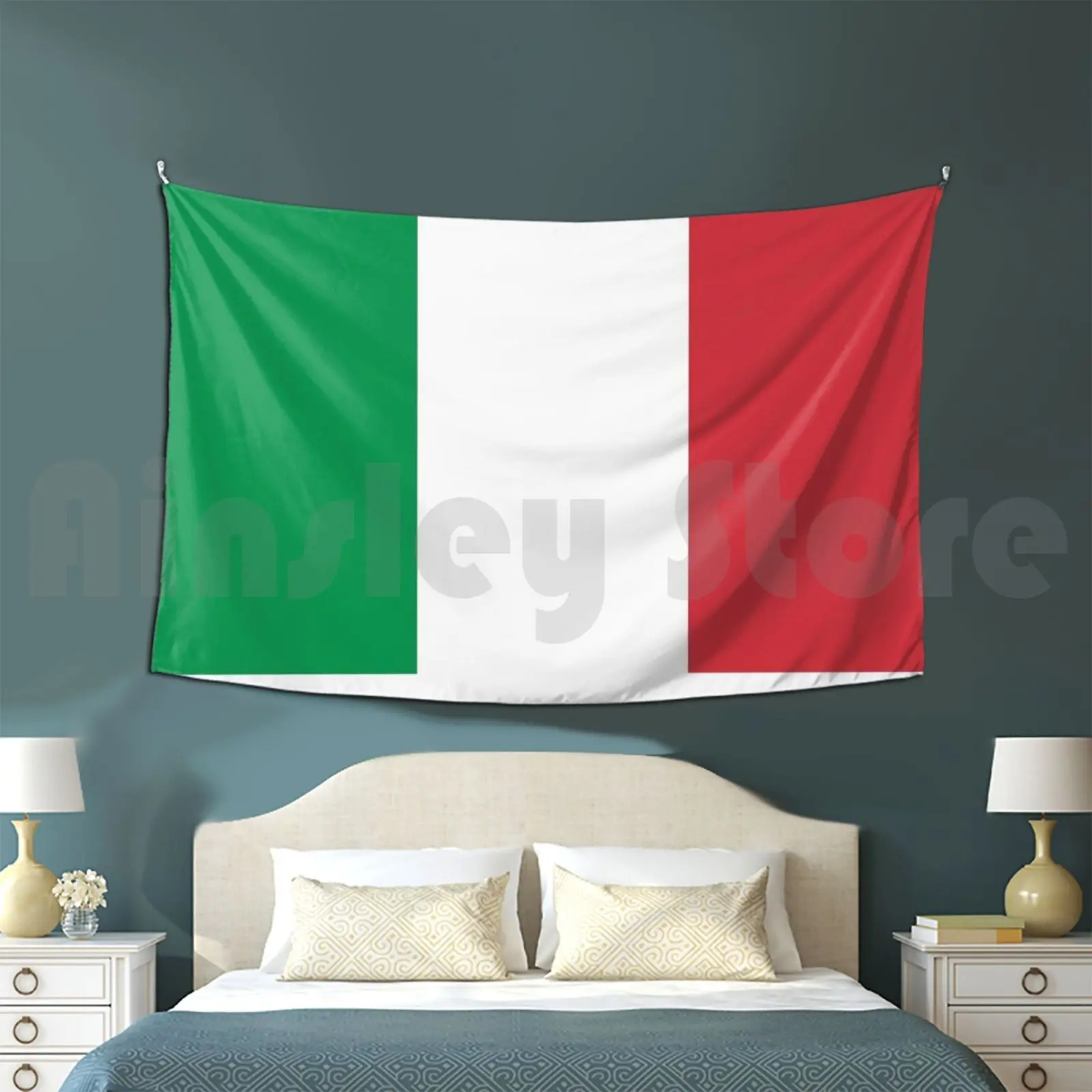 Flag Of Italy Tapestry Living Room Bedroom Glag Italy Italia Italian Red White Green Vertical Stripes Stripe