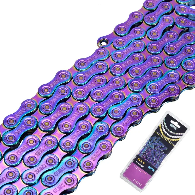 

SUMC Colorful Bicycle Chain 9 10 11 12 Speed MTB Mountain Road Bike Rainbow Chain X9 X10 X11 X12 116L For Shimano Sram Campagno