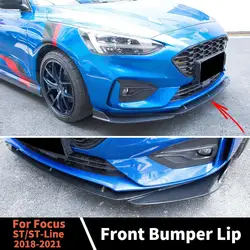 Front Bumper Lip Chin Exterior Part Spoiler Body Kit Splitter Accessories For Ford Focus ST ST-Line 2018 2019 2020 2021 MK4 C519