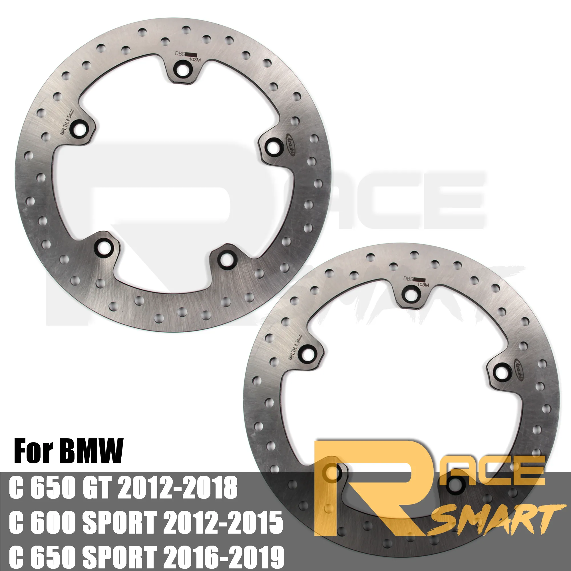 1 Set For BMW C 600 C600 SPORT 12-15 Motorcycle CNC Front Rear Brake Disk Disc Rotor C 650 GT C650GT 2012 2013 2014 2015 Sliver