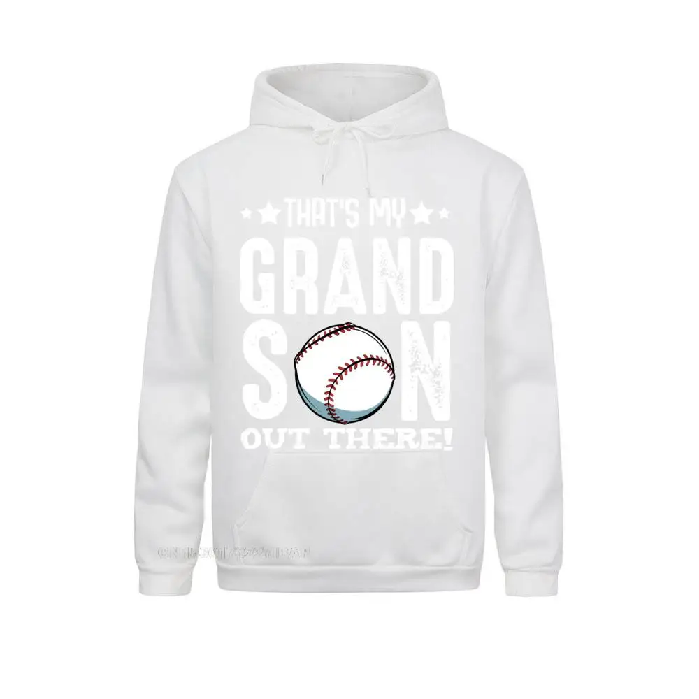 That's My Grandson Out There Baseball Family Grandparents Sweatshirt Autumn Hoodies Graphic Print Sportswears Printing Man