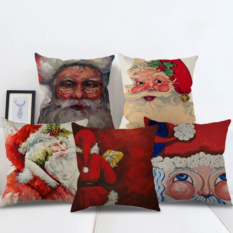 Santa pillowcase Happy New Year 2022 Xmas Gifts 2021 Christmas Decor For Home Merry Christmas Ornament Navidad Natal Xmas Gifts