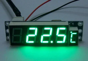 DS18B20 Digital Thermometer Module Display 5 Color Photosensitive Control KTC0565 0.56 inch 4 bit+0.36 inch1 bit Digital Tube