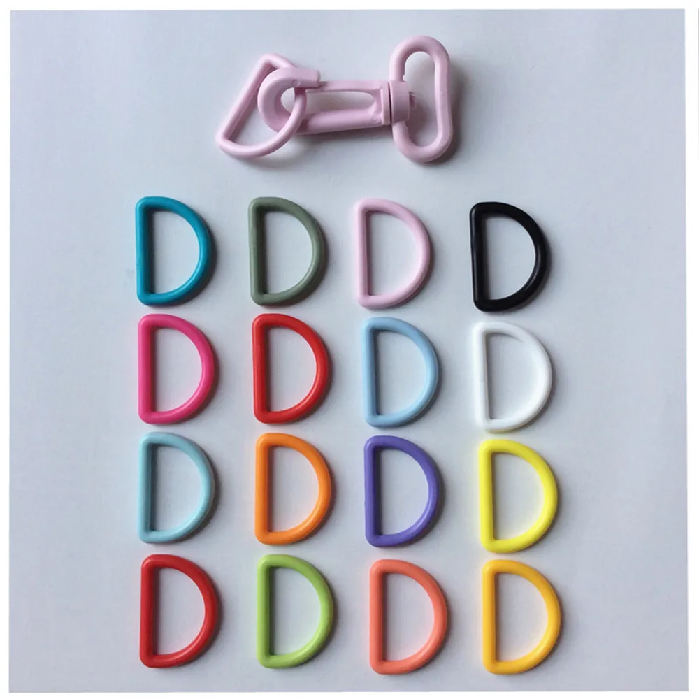 10 sztuk 20/25mm z tworzywa sztucznego klamra D i O Ring wysokiej jakości kolorowe DIY Handmade torba na bagaż pasek klamry suwak akcesoria