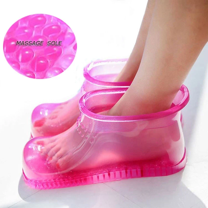 

1Pair Foot Bath Massage Boots Relaxation Ankle Soak Bath Therapy Massager Shoes Acupoint Sole Portable Home Feet Care Tools