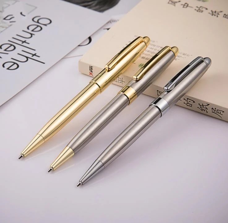 Metal Rotating Ballpoint Pen High quality Business Pens Student Teacher Office Writing Gift SN1812