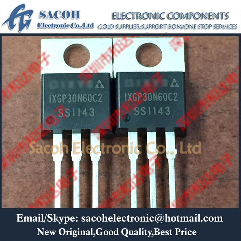 

Refurbished Original 10Pcs/Lot IXGP30N60C2 IXGP30N60C3 IXGP30N60C3C1 IXGP30N60C3D4 IXGP30N60B4D1 IXGP30N60B2 TO-220 30A 600V