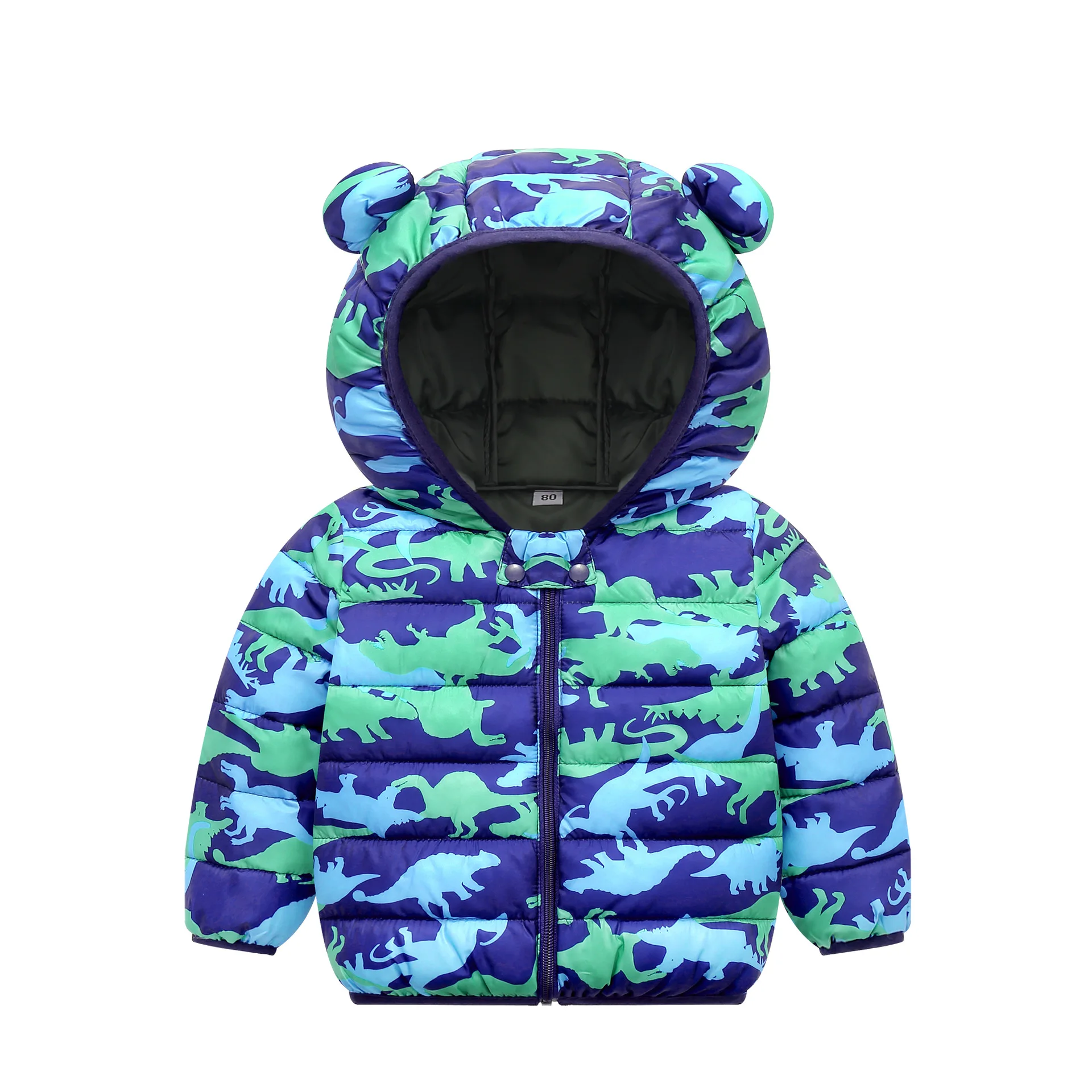 2019 Autumn Winter Baby Kids Solid Outerwear Infants Boys Girls Hooded Jacket Coats Clothing Christmas Cotton Padded Clothes