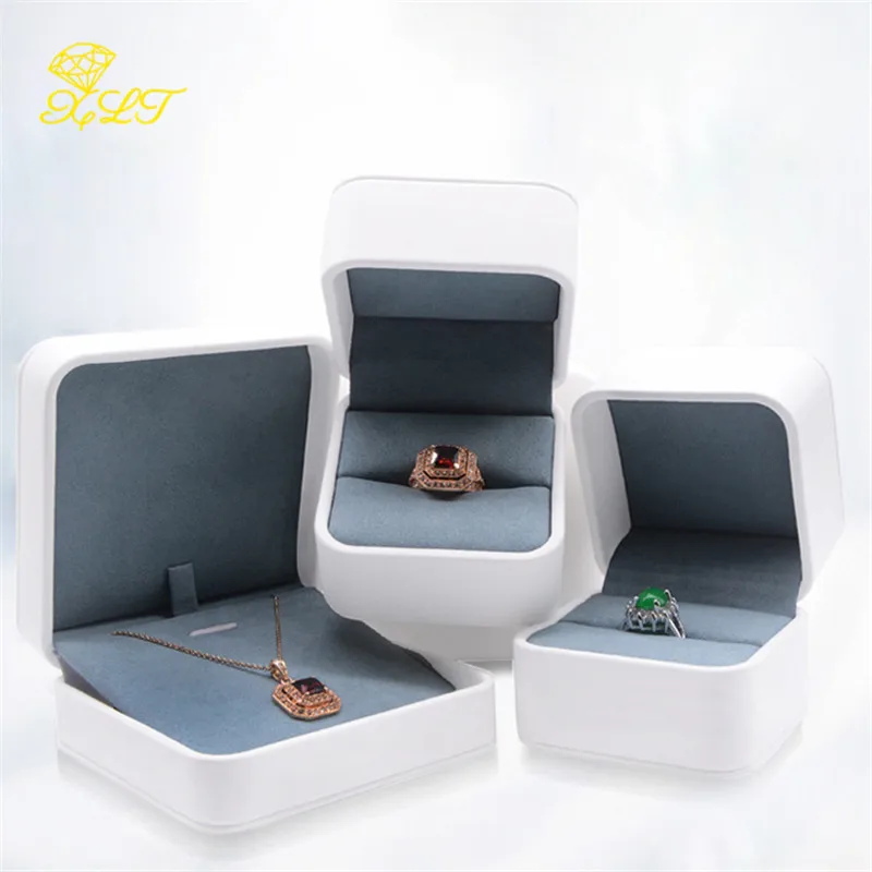 White PU Leatherette Jewelry Box Creative Ring Box Pendant Box Jewelry Packaging Gift Box For Ring Personalized Box Display