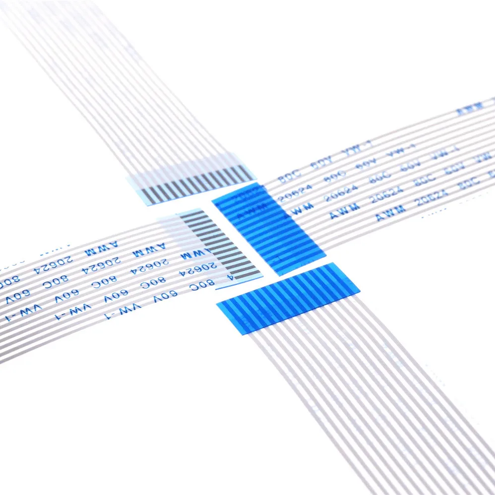 

100pcs Flexible Flat Cable FFC 14 PIN 1.25 mm pitch Contacts Different Sides directions 280 mm Length Type B Reverse