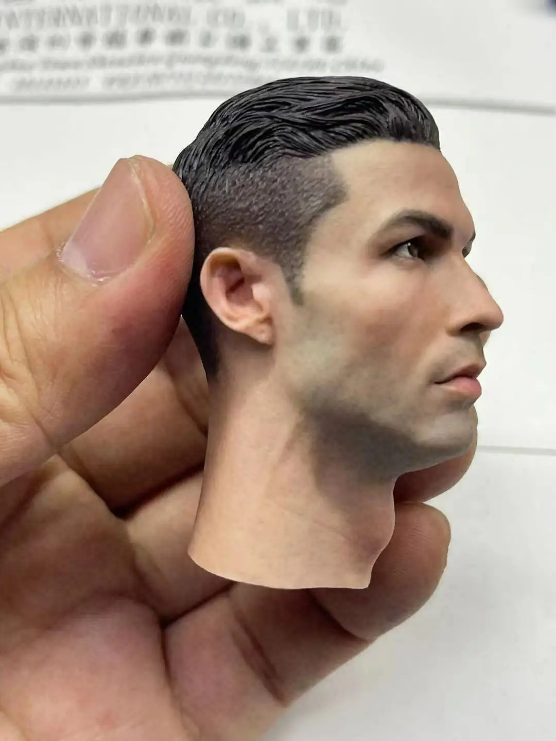 1/6 Male Solider Cristiano Ronaldo Head Sculpt Calm/Smile Ver. Head Fit 12