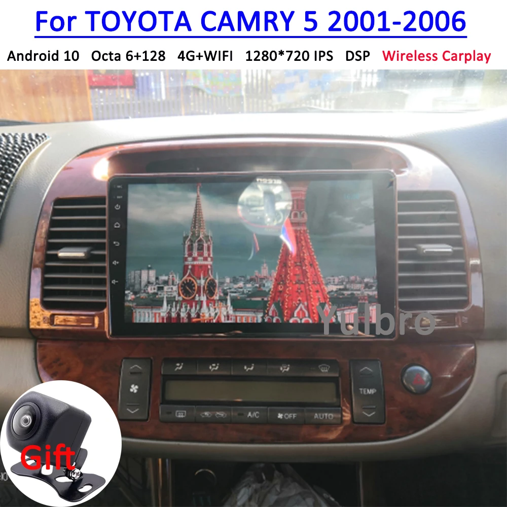 Car Multimedia for Toyota Camry 5 XV 30 2001-2006 Android Radio DVD Carplay WIFI Gps Navigation Headunit Stereo Tape Recorder