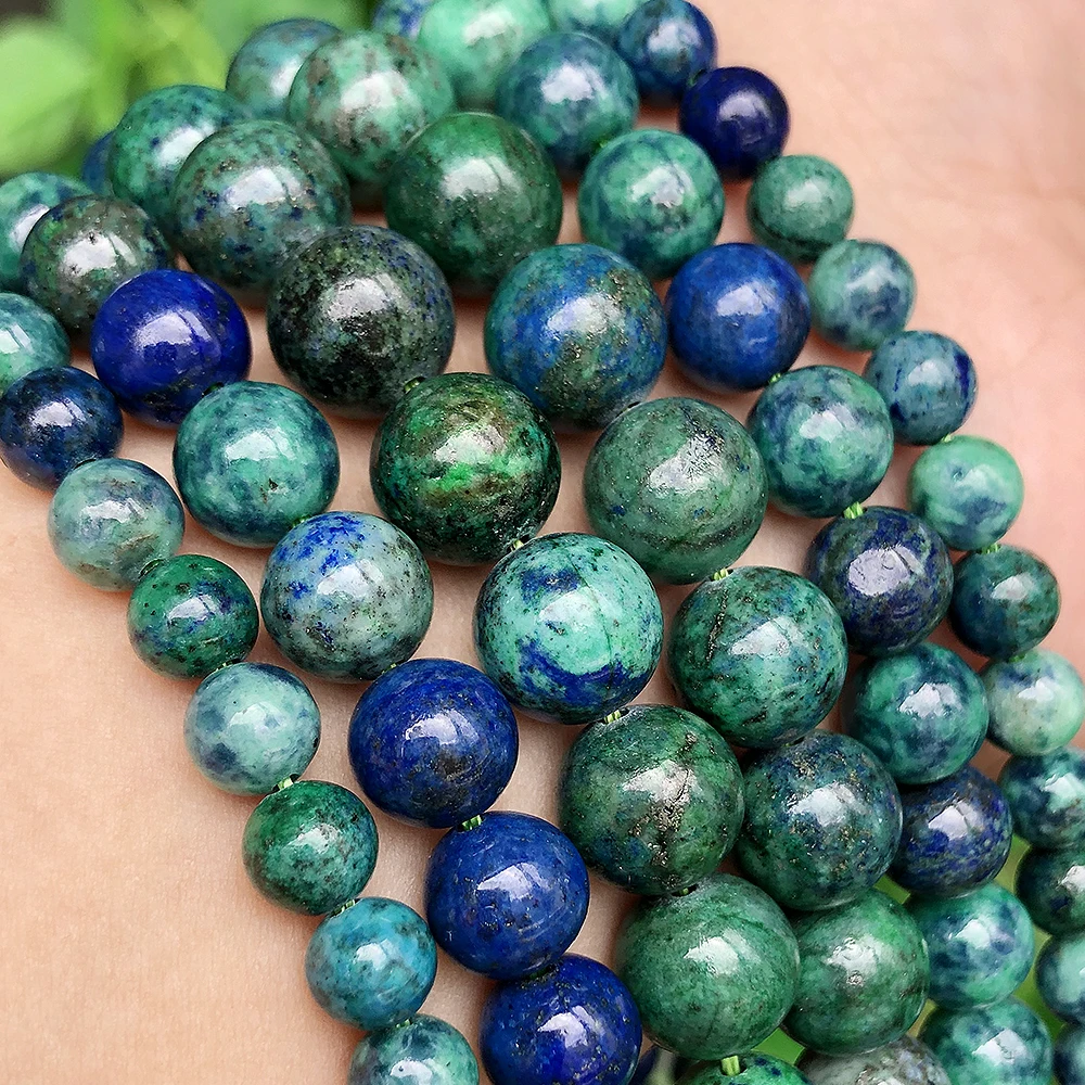 Wholesale Natural Azurite Lapis Lazuli Stone Beads Round Loose Spacer Beads For Jewelry Making Diy Bracelet 4/6/8/10mm 15inch