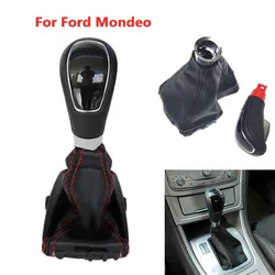 For Ford Mondeo Mk4 S-MAX Galaxy Gear Handle Ball Car New Leather AT Automatic Transmission Gear Shift Knob Boot Cover Gaiter