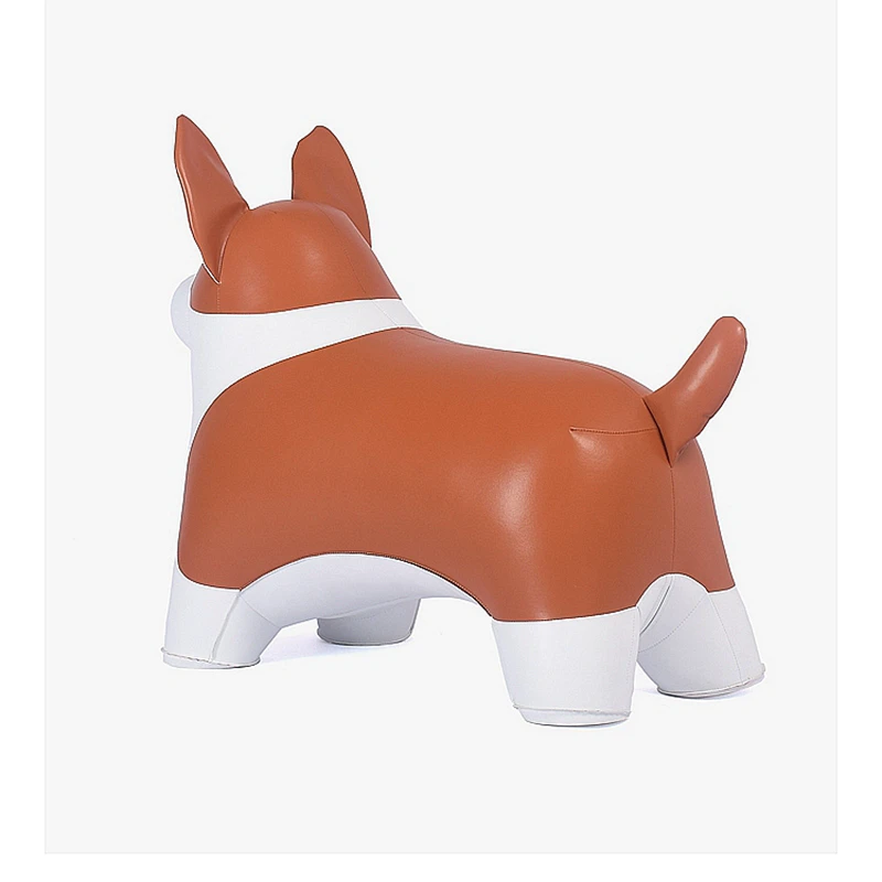 LARGE EXTRA LARGE CORGI DOG STOOL Microfiber Leather Surface A Special Furniture For Your Home Decoration Corgi Dog Stool