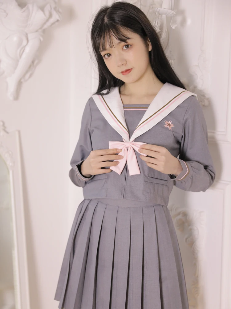 

Prunus Serrulata Japanese Orthodox JK Uniform Skirt Made in Japanese College Suit Middle Suit Student Uniform Pleated Skirt