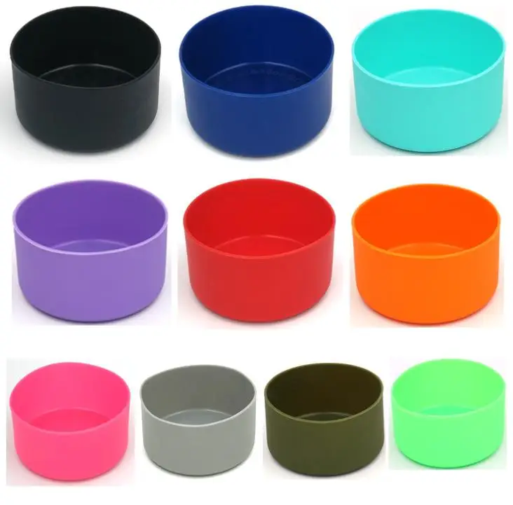 7.5cm Silicone Coaster Bottle Sleeve for 16oz/18oz/21oz/24oz Bottle bottom protective cover tumbler cup flask silicone holder SN