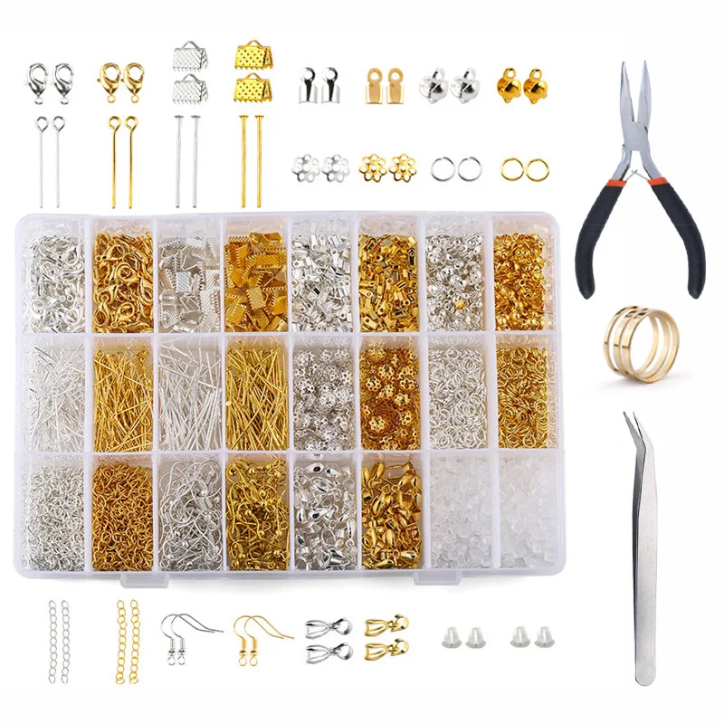 

Alloy Accessories Set Jewelry Jewelry Making Tools Copper Wire Rings Earring Hook Jewelry Making Supplies Kit