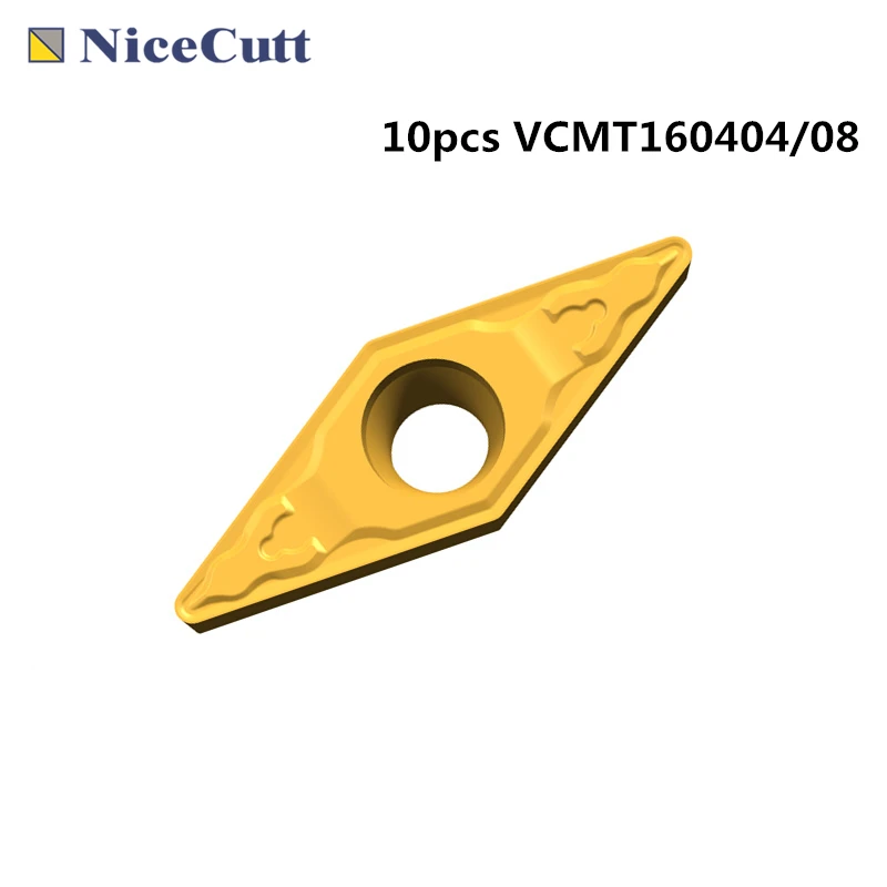 10PCS VBMT160404 VBMT160408 CNC Tungsten Carbide Lathe Turning Insert  Processing Steel For  Holders SVJCR/L Freeshipping