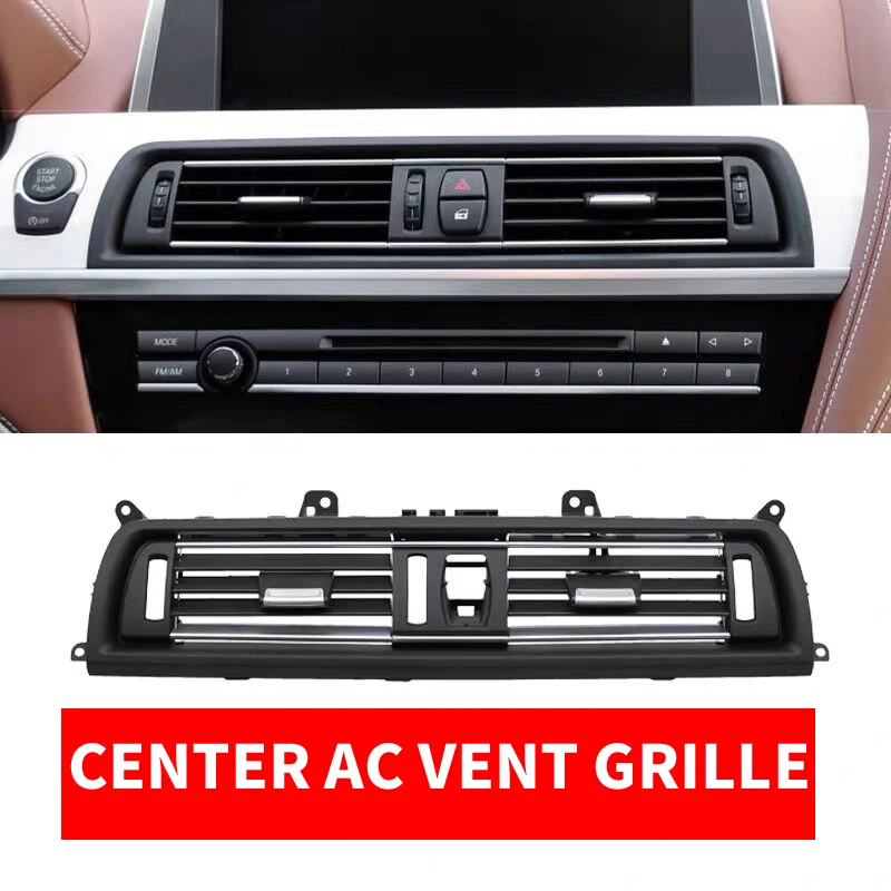 

LHD Car Front Row Console Center Middle AC Air Conditioner Vent Grille Outlet Panel Chrome Plate For BMW 6-series F06 F12 630