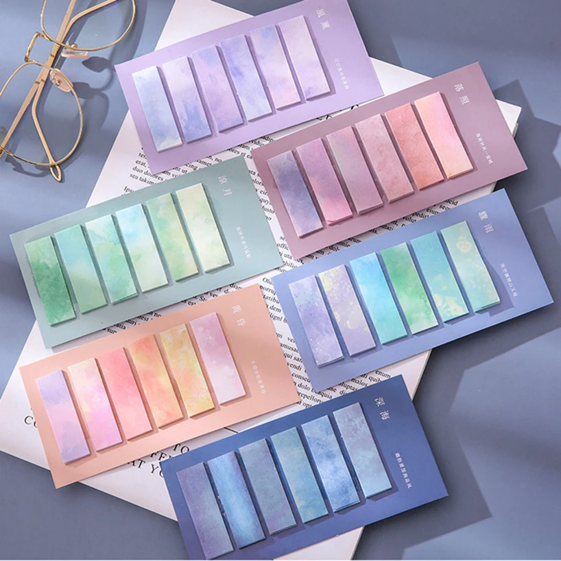 120 Sheets Sticky Notes Notepad Office Accessories Journaling Stationery Bookmarks Diary Planner Notas Adhesivas Memo Pad