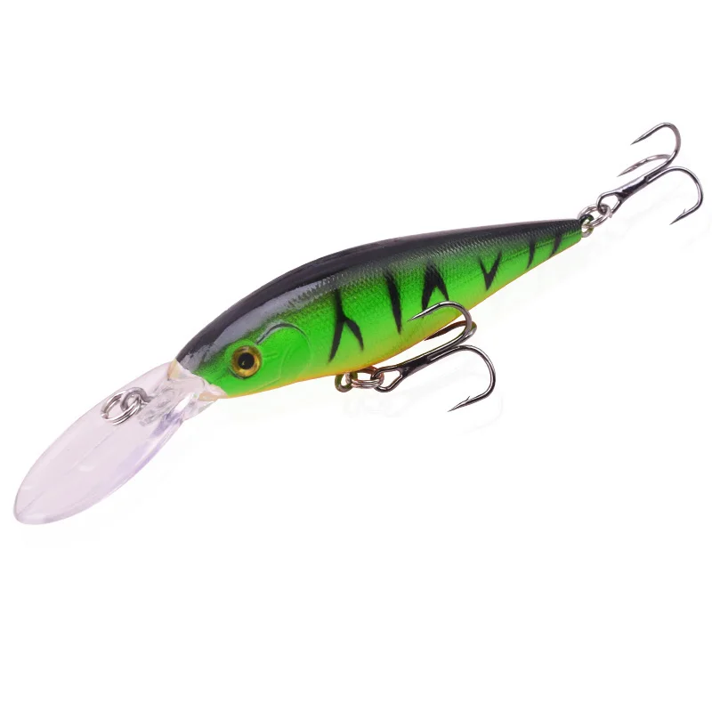 1 adet Minnow balıkçılık Lures 110mm 10.5g yüzer dalış Wobbler Swimbait yapay sert yem Crankbaits bas Pike balıkçılık mücadele