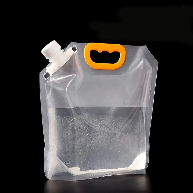 

High Quanlity Waterproof Beer Juice Milk Drinking Bags Plastic Spout Bags Portable Clear Flasks Liquor Packaging Bag Custom Logo