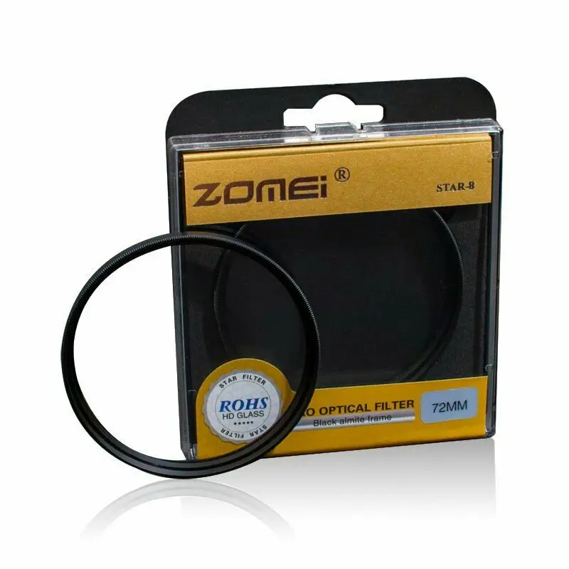 Zomei Star Line Star Filter 4 6 8 Piont Filtro Camera Filters 52/58//67/72/77/82mm For Canon Nikon Sony DSLR Camera